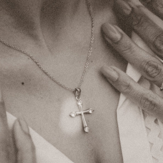 Stone Cross Necklace