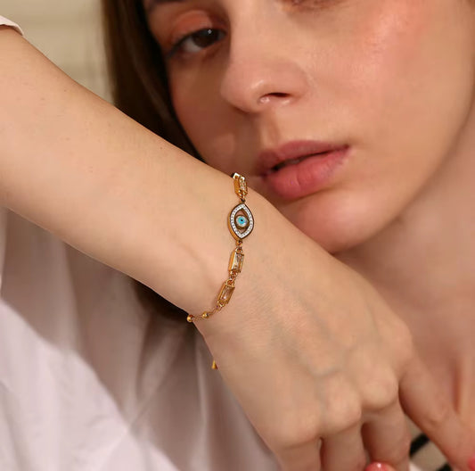 Zirconia Evil Eye Bracelet