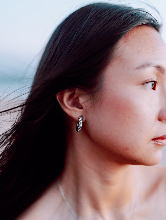 Nicole’s Silver Twisted Earrings