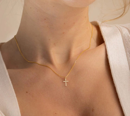 Aurora’s Dainty Cross Necklace
