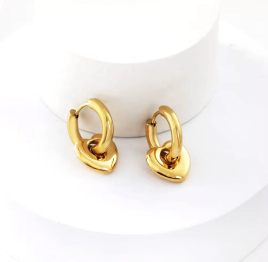 Lover’s Whisper Gold Hoops