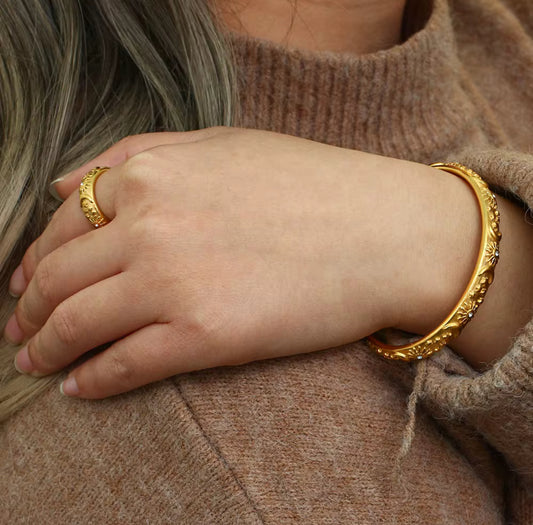 Aurum Moon+Star Cuff Bracelet