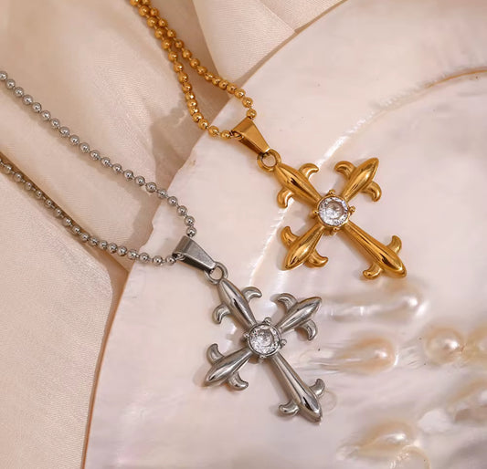 Eternity Cross Necklace