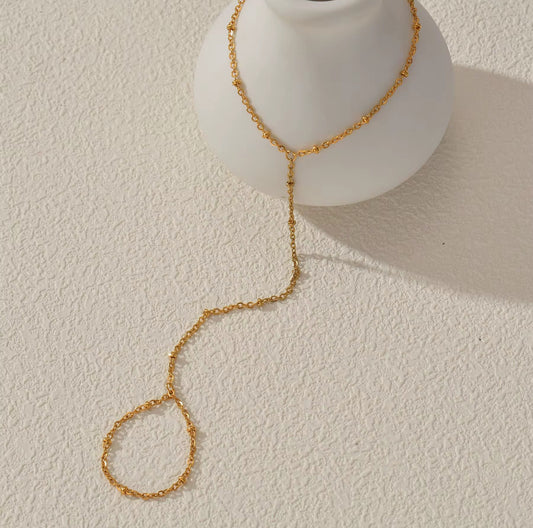 Kay’s Dainty Gold Hand Chain Bracelet