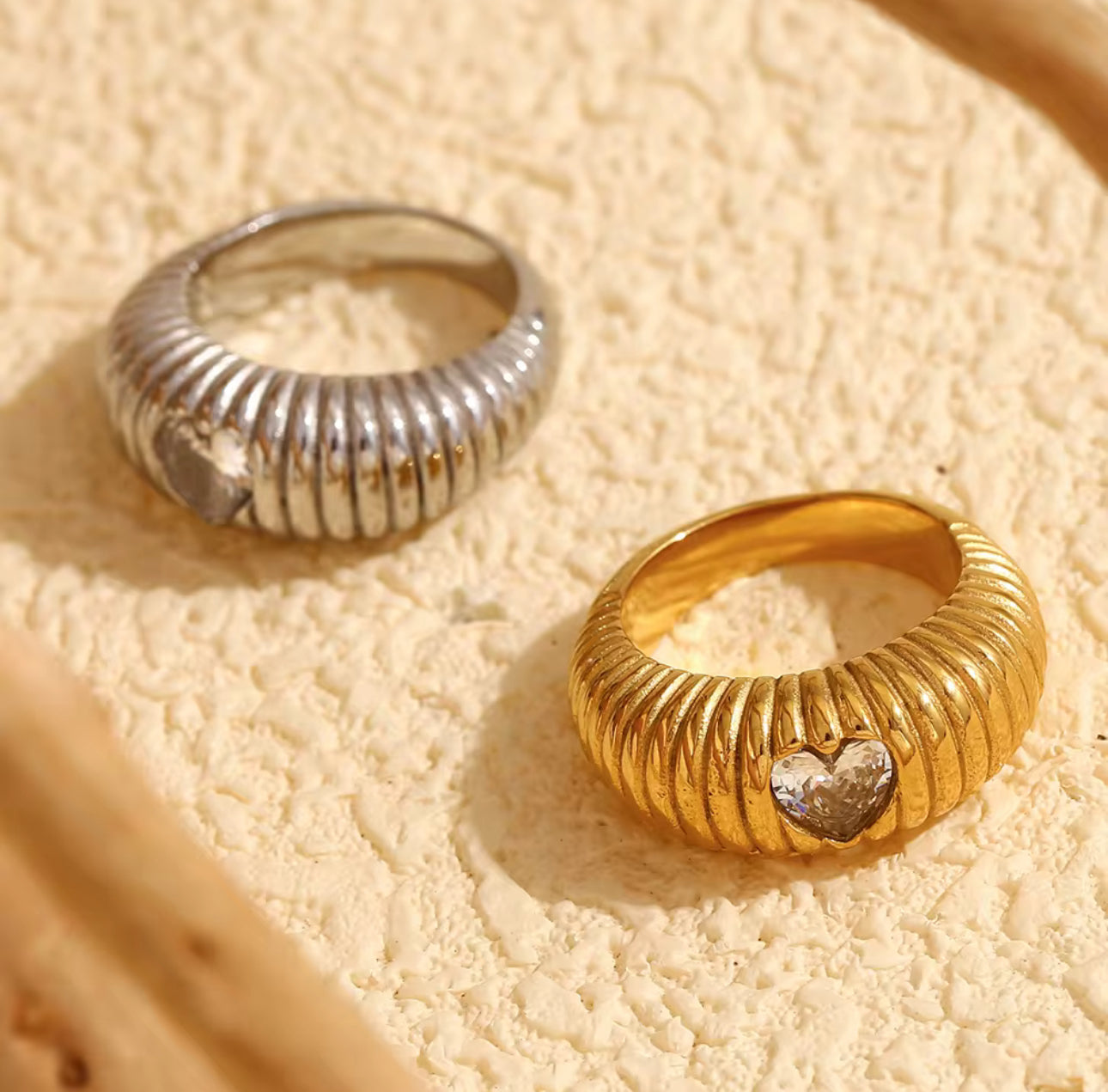 Camille’s Heart Stone Band Ring