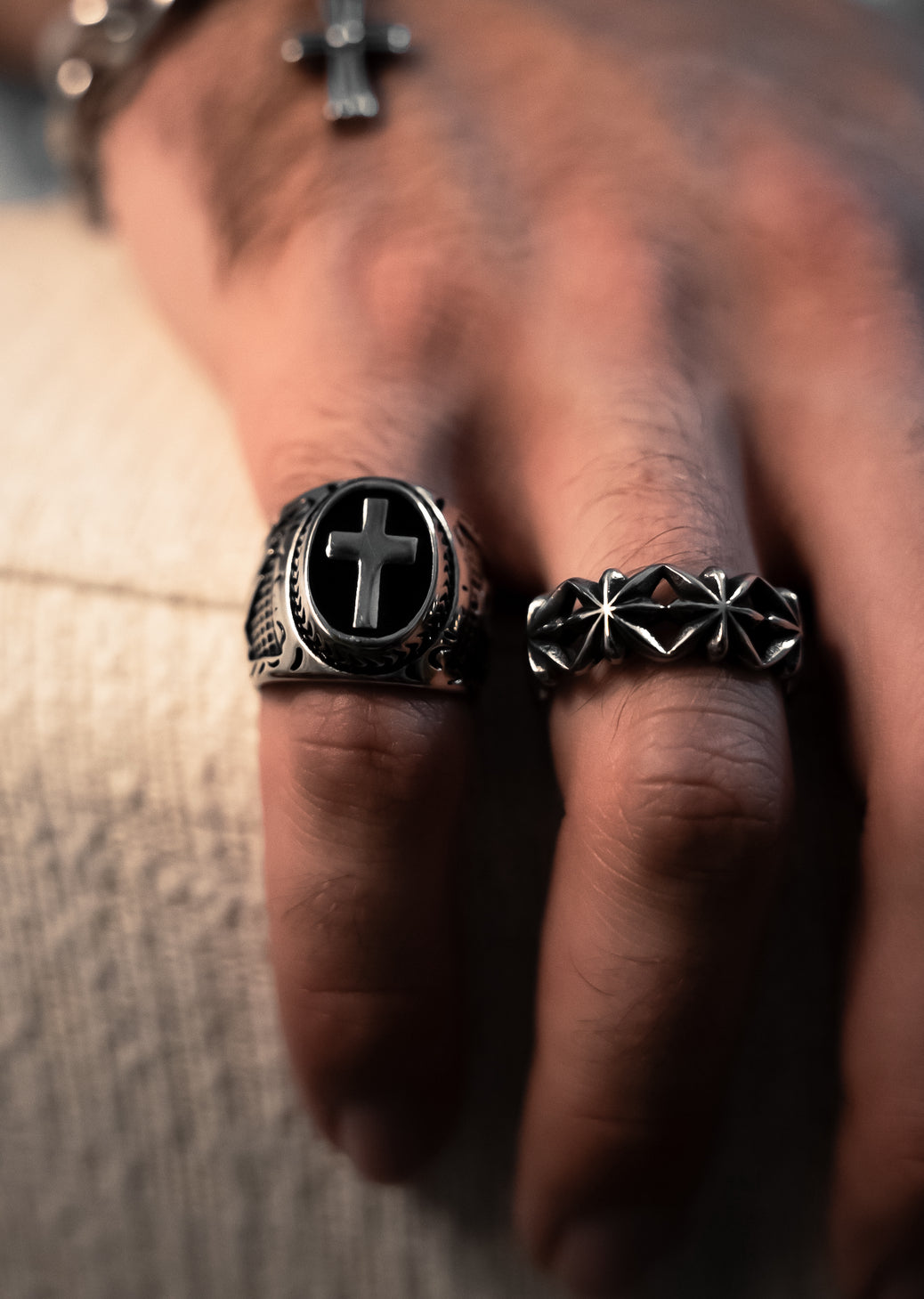 Onyx Cross Ring