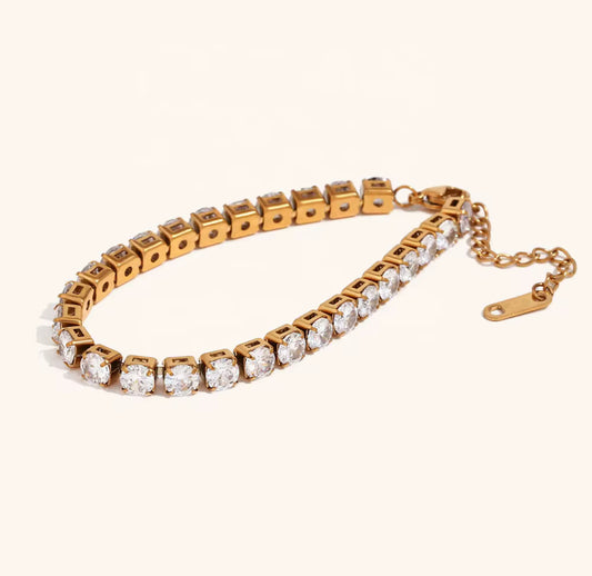 Gold Tennis Bracelet