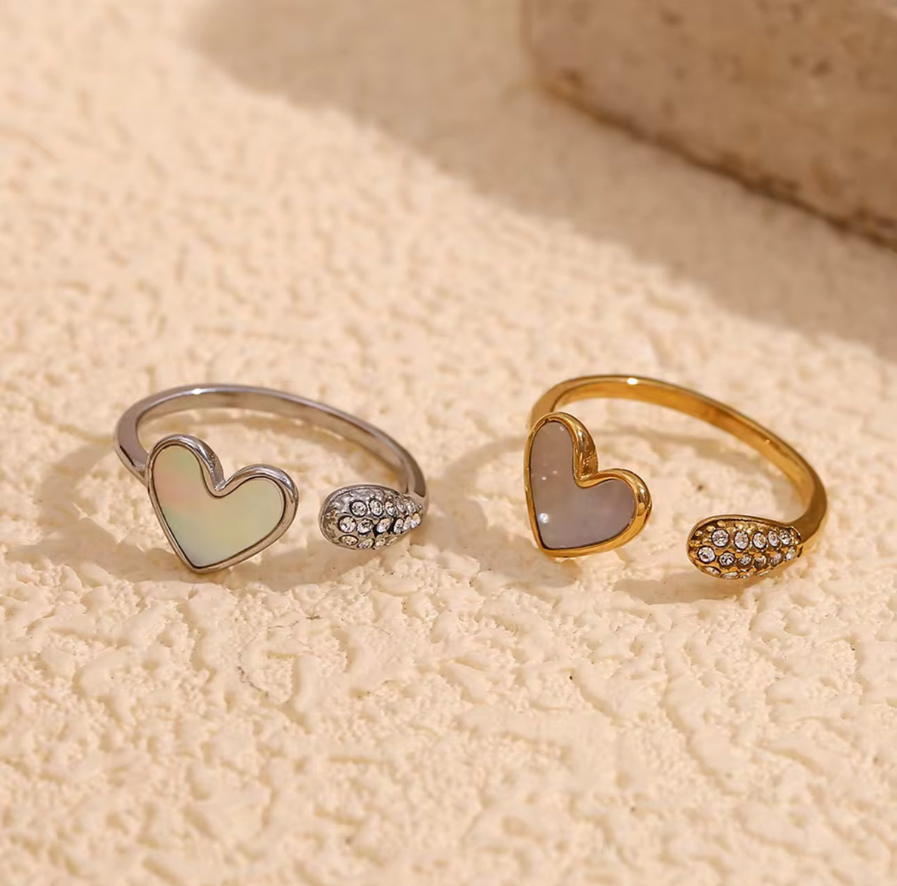 Mila’s Motherpearl Heart Ring
