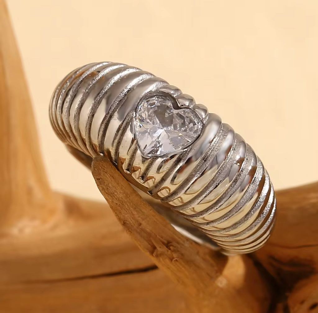 Camille’s Heart Stone Band Ring