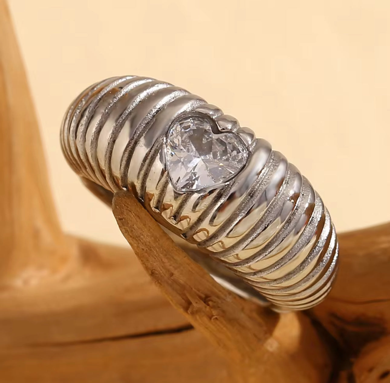 Camille’s Heart Stone Band Ring