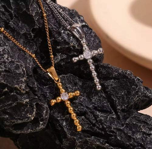 Beaded Cross Necklace