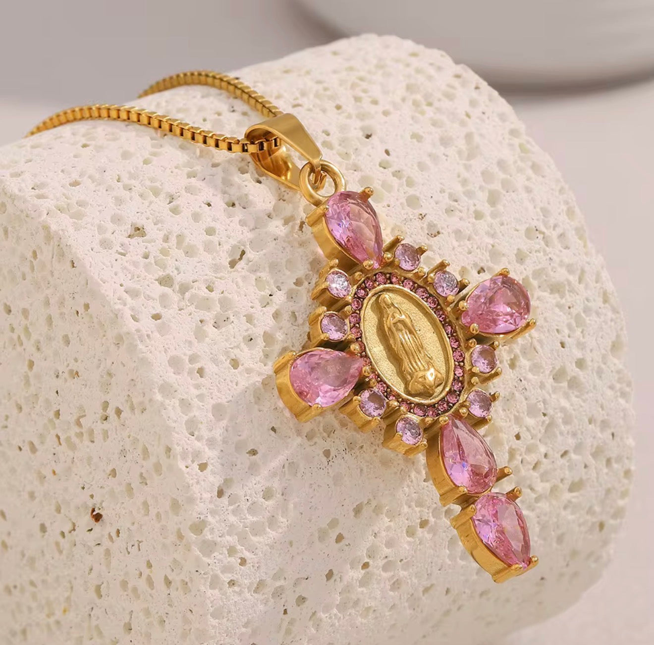 Divine Rose Mary Pendant