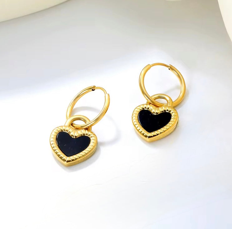 Black Valentine Earrings