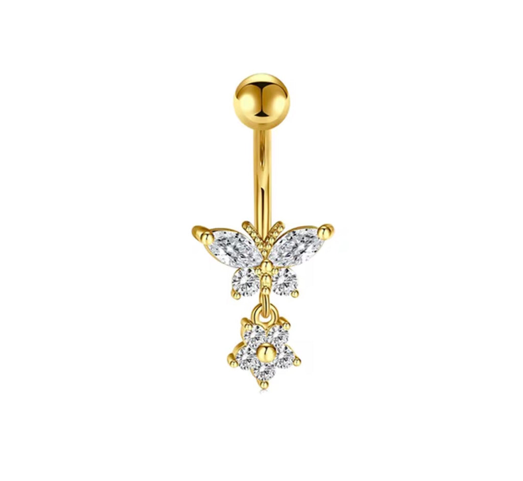 Butterfly Bloom Belly Ring