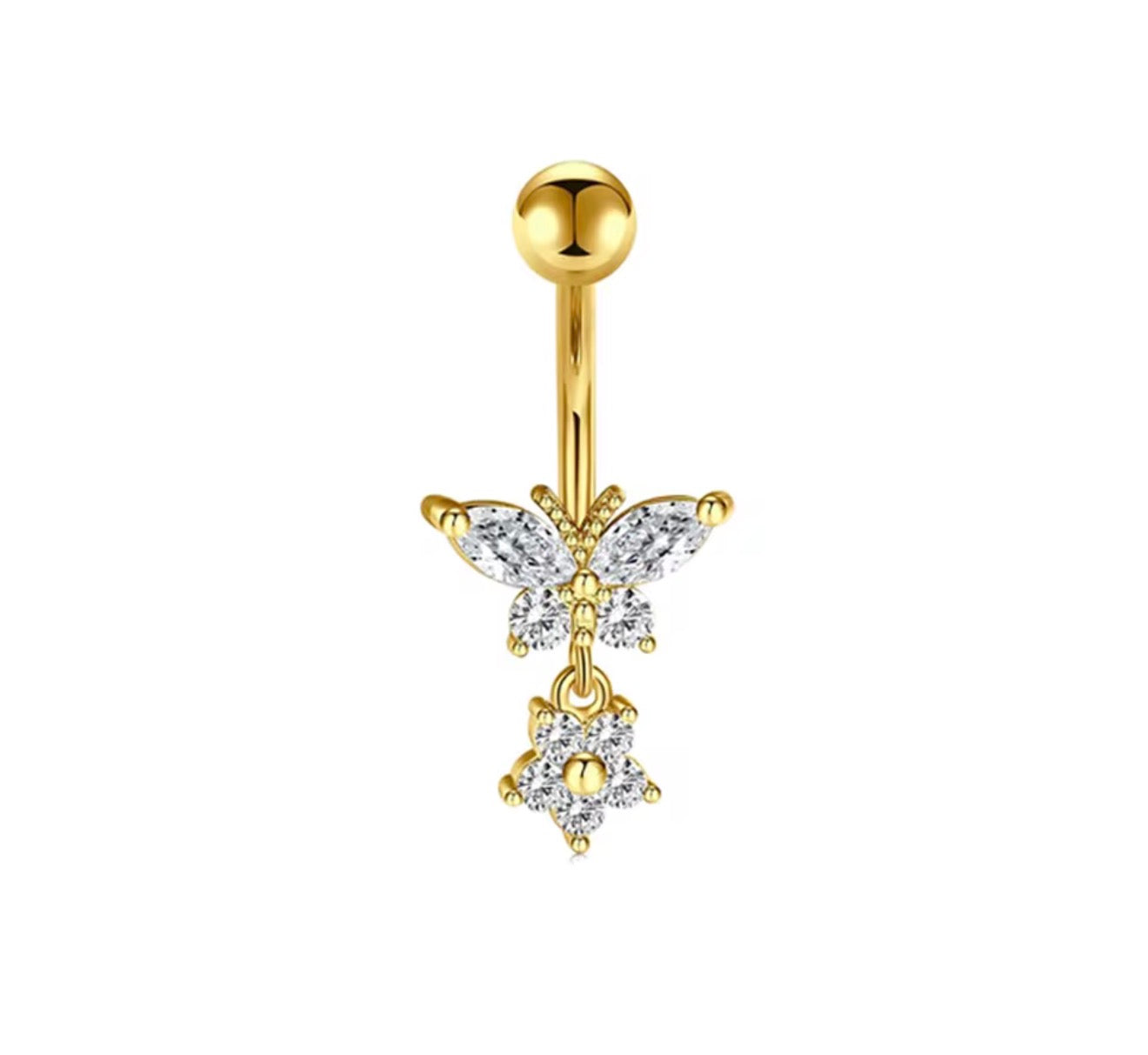 Butterfly Bloom Belly Ring