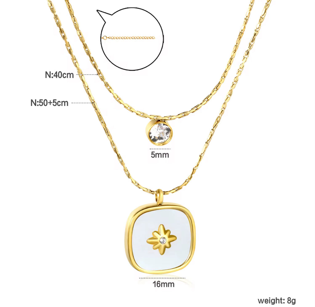 Mother’s Pearl Double Layered Necklace