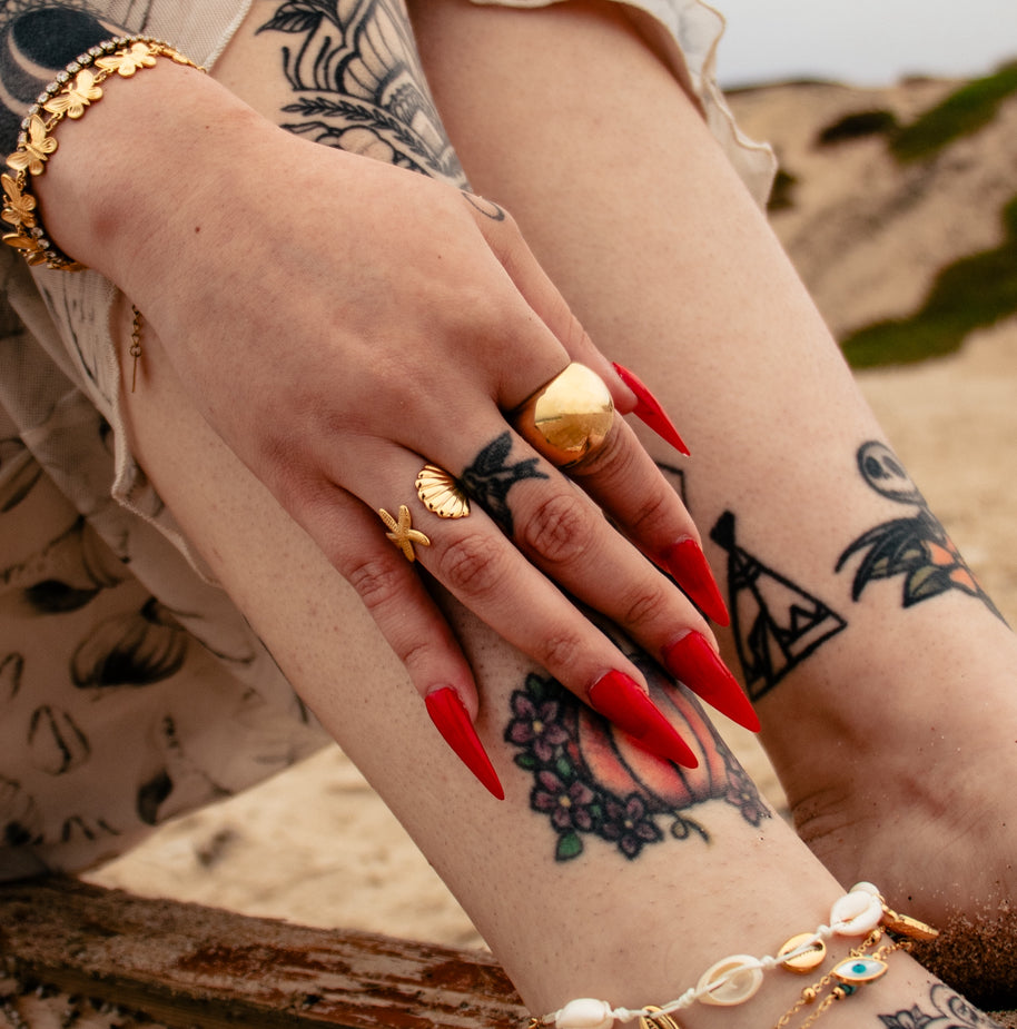 Coral Crown Ring