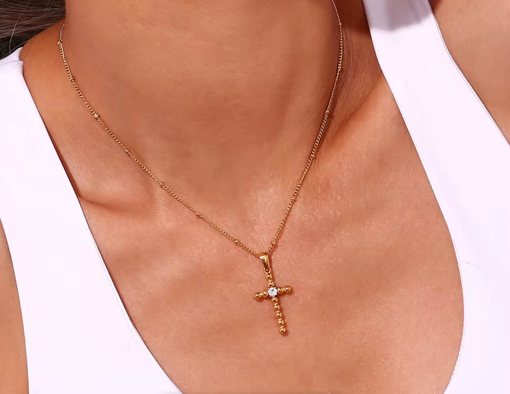 Beaded Cross Necklace