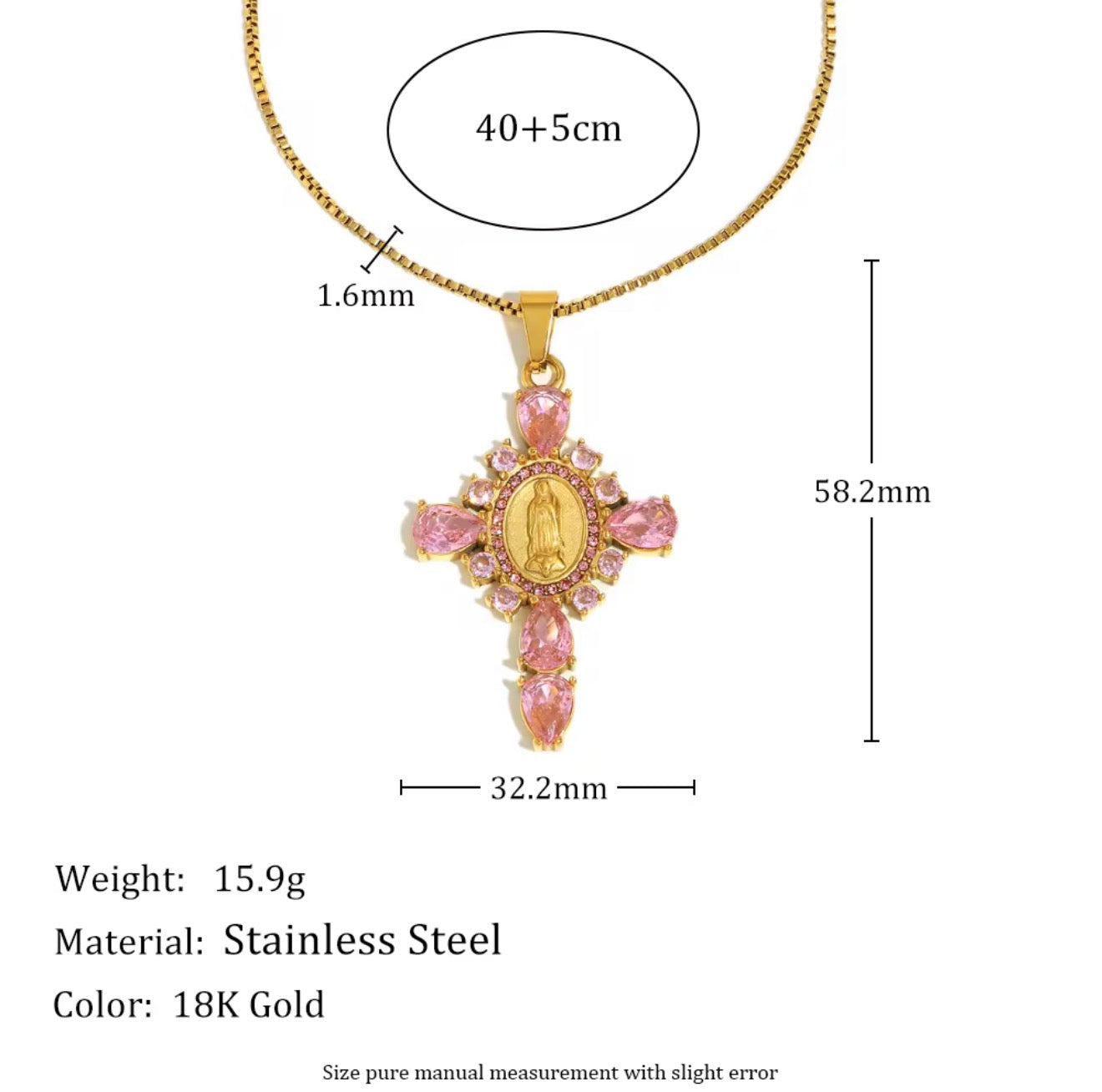 Divine Rose Mary Pendant