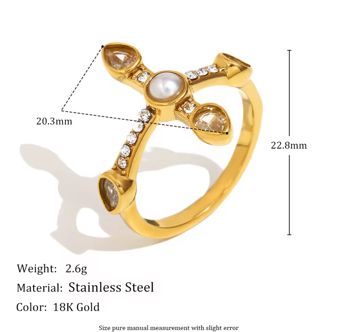Bella’s Cross Zirconia Ring