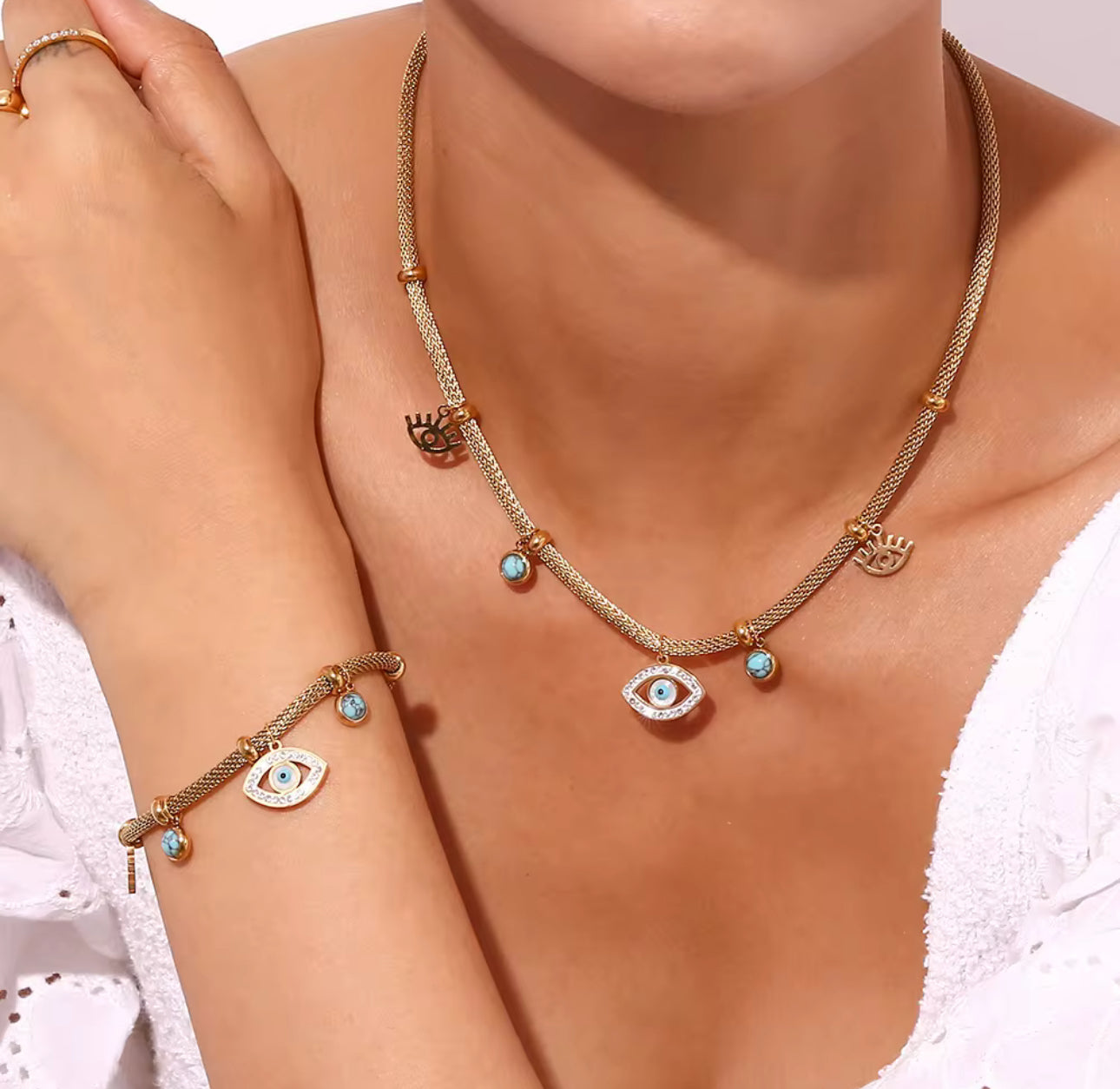 Firozi Evil Eye Bracelet