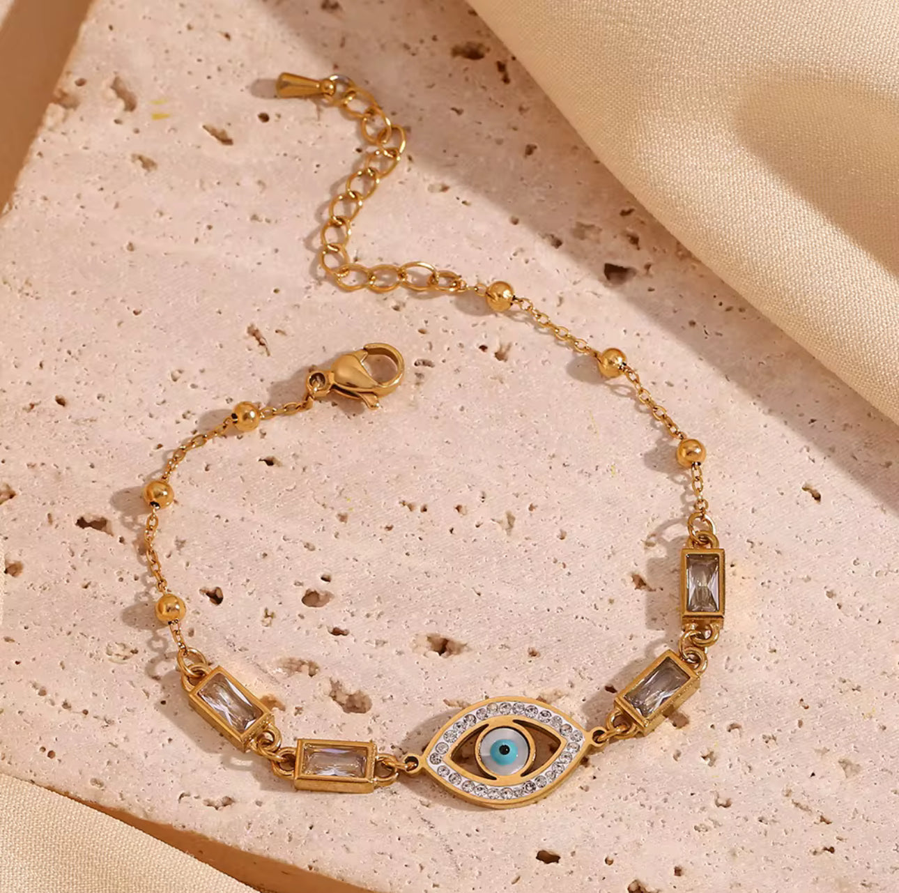 Zirconia Evil Eye Bracelet