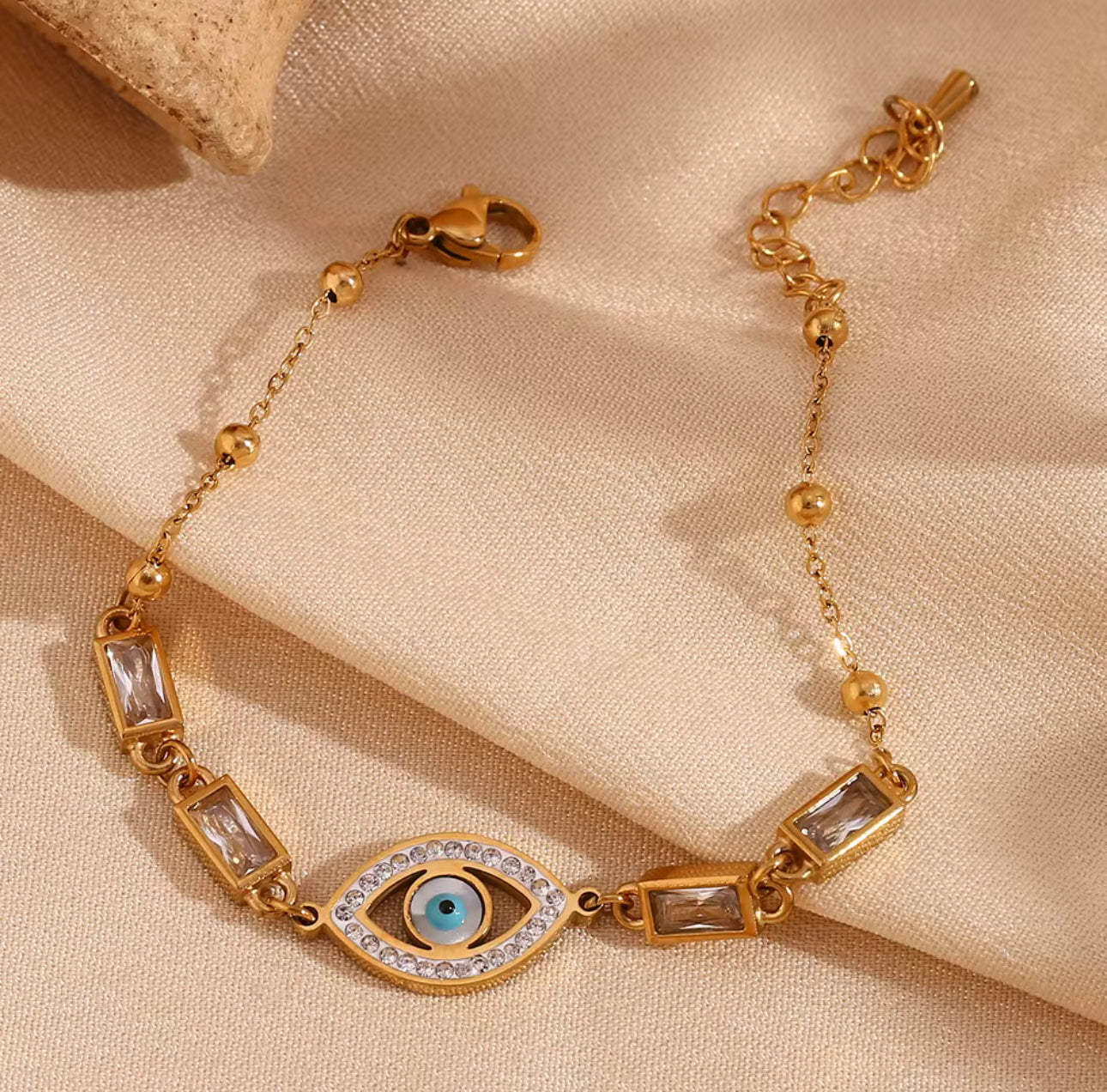 Zirconia Evil Eye Bracelet