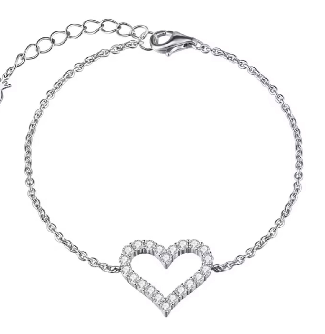 Babe Heart Silver Bracelet