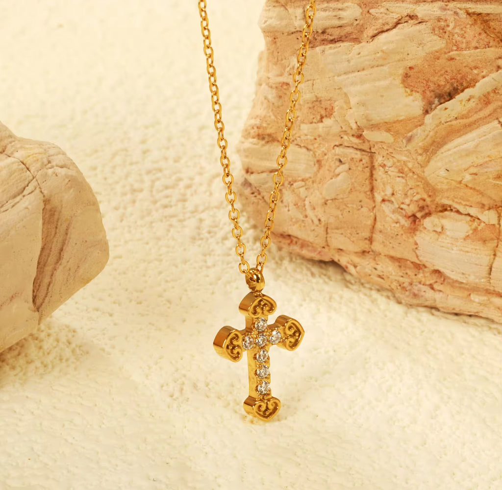 Luna’s  Dainty Cross Necklace