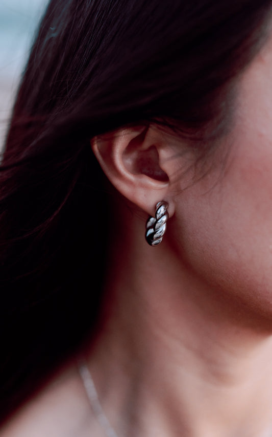 Nicole’s Silver Twisted Earrings