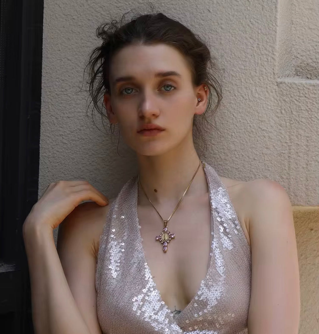 Divine Rose Mary Pendant