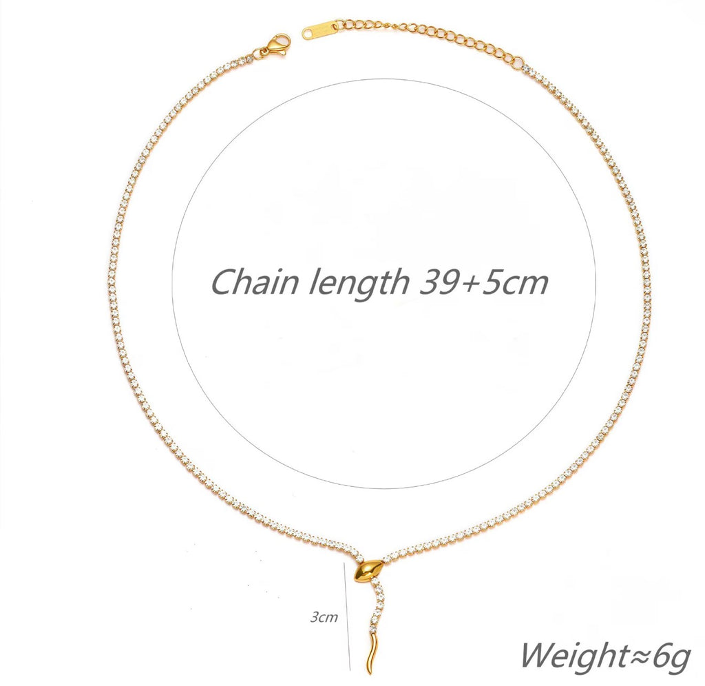 Eterna Tennis Snake Necklace
