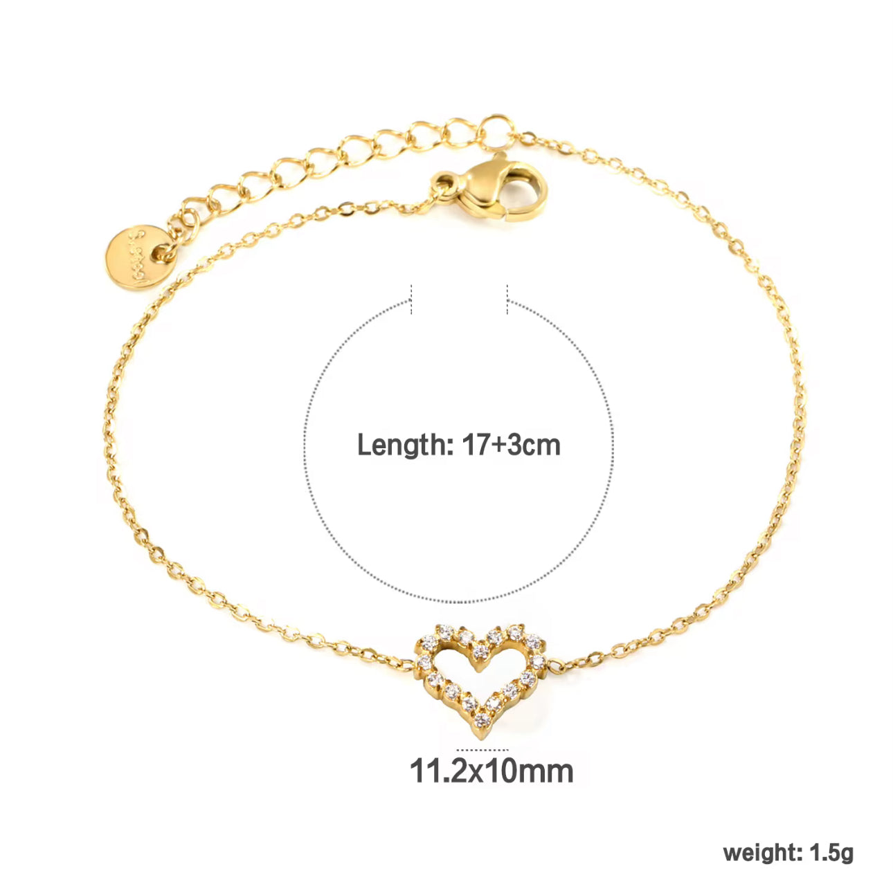 Babe Heart Gold Bracelet