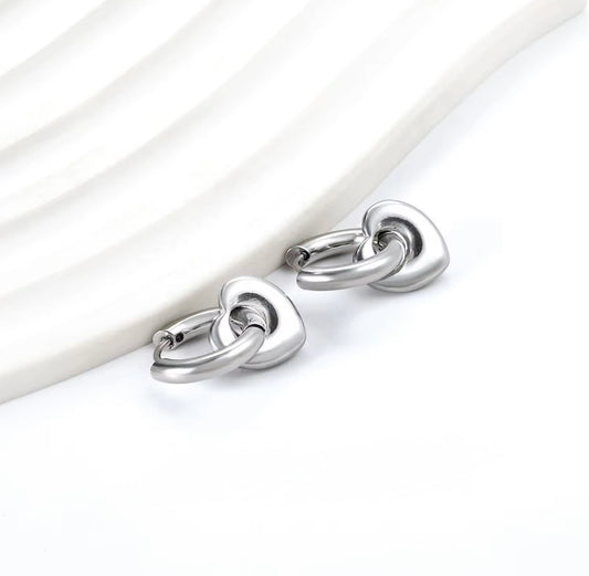Lover’s Whisper Silver Hoops
