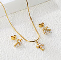 Danity Pearl Cross Set