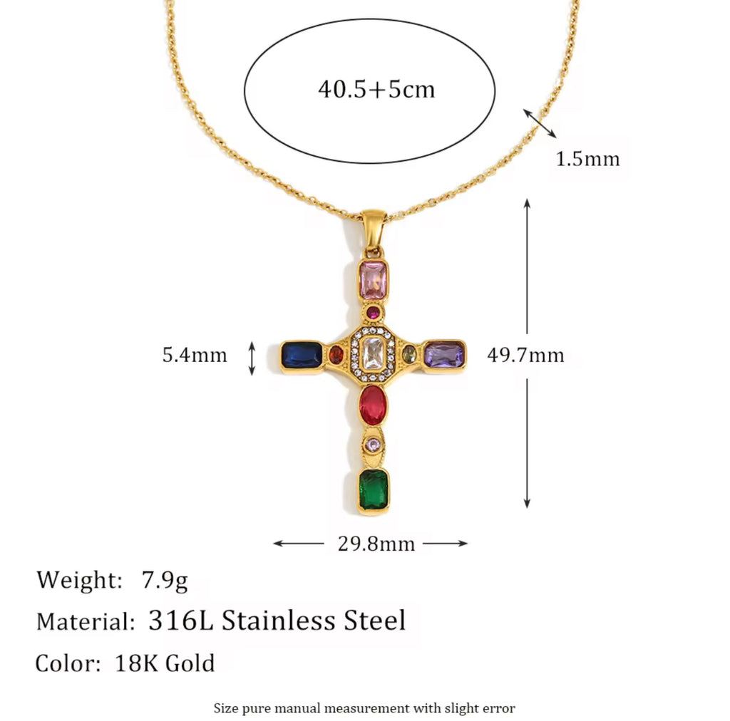 Chrome Cross Necklace