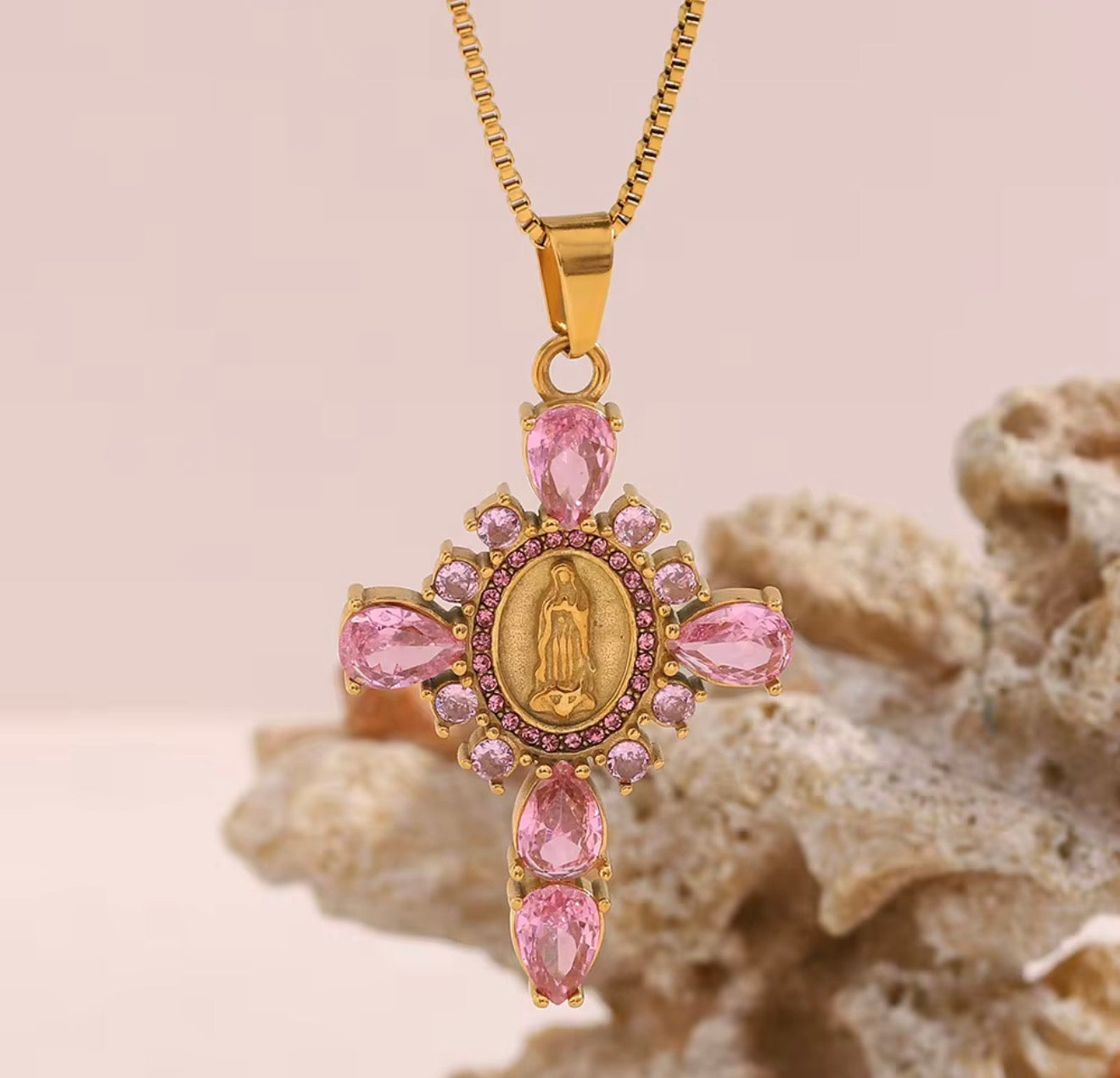 Divine Rose Mary Pendant