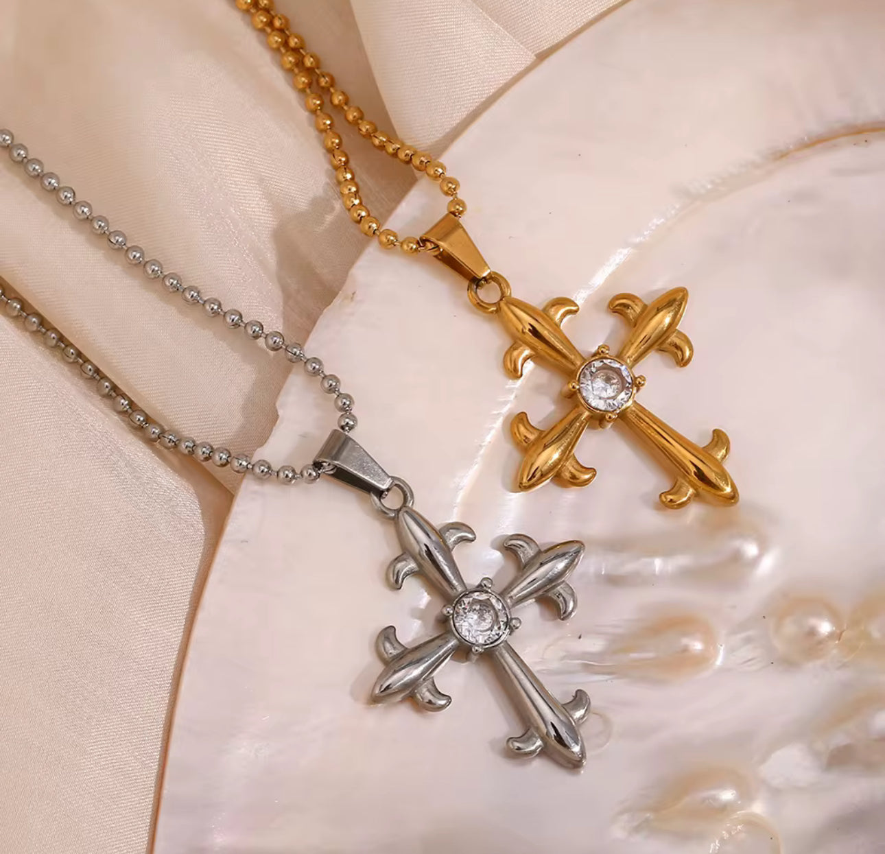 Eternity Cross Necklace