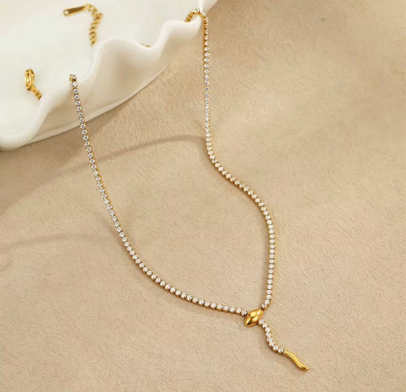 Eterna Tennis Snake Necklace