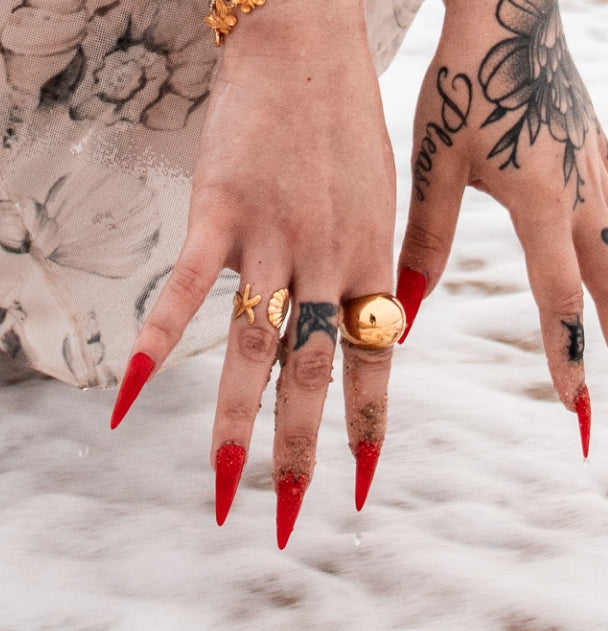 Coral Crown Ring