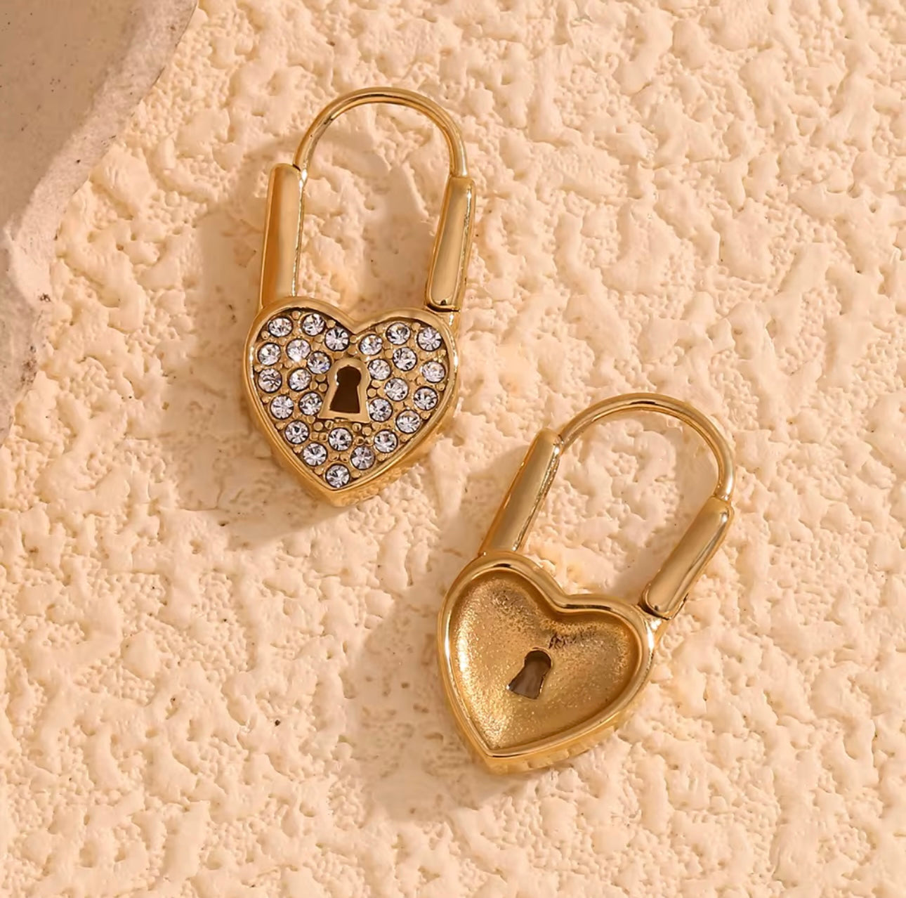 Love Lock Gold Earrings