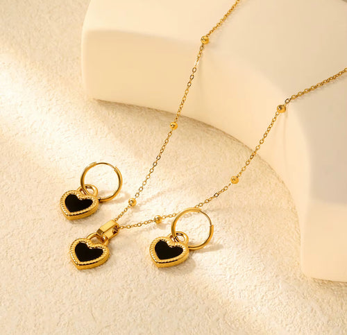 Black Valentine Earrings
