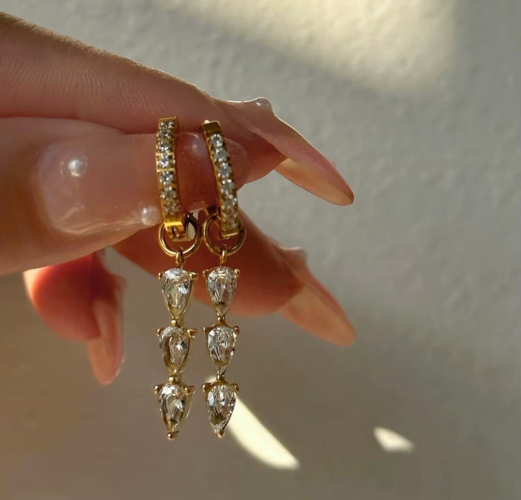 Rumi Triple Drop Earrings