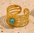 Firozi Adjustable Ring