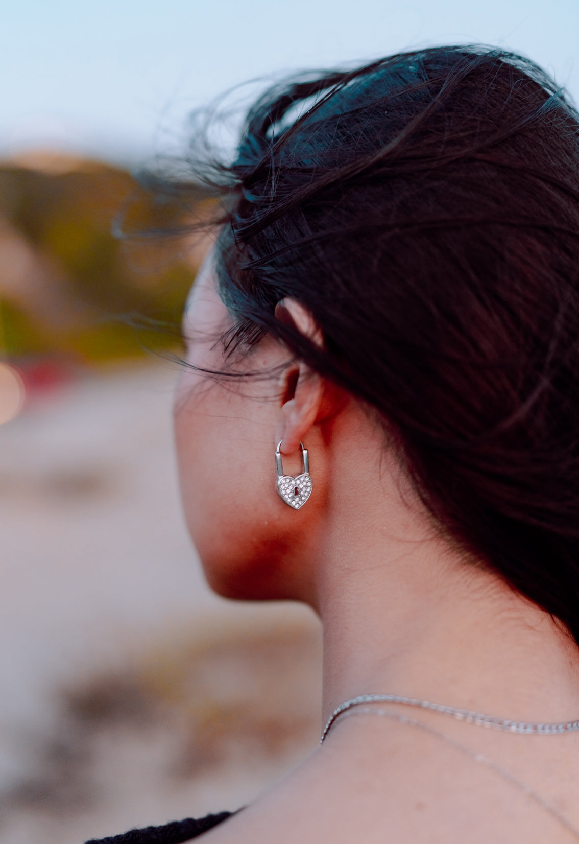 Love Lock Silver Earrings